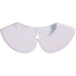 . Afneembare Schouder Nepkraag voor Vrouwen - Wit met Zwarte Rand, Zachte Stof Elegante Nekaccessoire voor Casual & Formele Outfits, Uitdagende Versiering