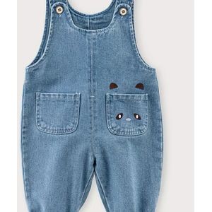 Baby Romper en Spijkerbroek Set voor Lente/Herfst - Stijlvolle Jongens Jeans Outfit, Ideaal voor Buiten