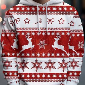 Heren Kerstmis Novelty Hoodie - Casual Pullover met Feestelijke Kerstoutfit, Wasmachinebestendig Regular Fit Winterfeest Outfit voor Kerstvieringen & Seizoensgebonden Evenementen