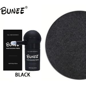 Bunee 15g vezelpoeder voor haar - unisex-volwassenen, stijl, geïntegreerd vezelpoeder en haarlijnversterker, ideaal voor daten en reizen, haarverliespoeder