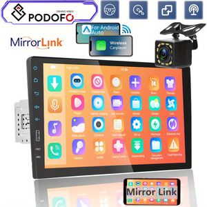 Podofo 9 Inch Single Din Car Stereo Touchscreen Radio With Carplayer For Auto, Wireless, , Fm Car Radio, Usb/sd/aux-in, Swc, Backup Camera