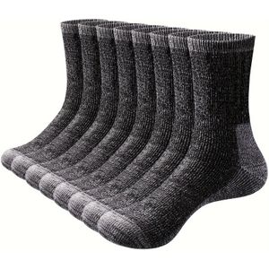 YUEDGE 4 Paar Heren Thermische Sokken in Kleur, Wol Sokken Comfortabel Ademend voor Dagelijks Gebruik, Voor en Herfst