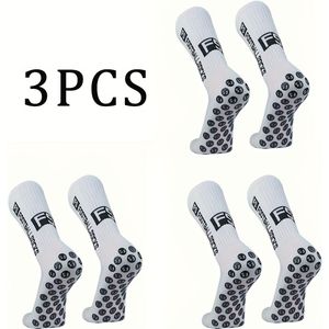 3 Paar FS Voetbal Anti-Slip Sokken voor Sport, Comfortabel en Ademend, Gemaakt van Polyester, Met een Alfabet , Geschikt voor Heren Voetbal Sok