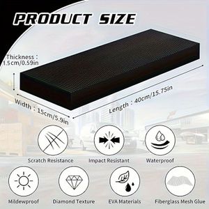 4-pack High-density Eva Garage Wall Guards - Diamond Texture Door Edge Protectors With Strong Adhesive Backing, Impact Resistant & Water-proof Foam Padding For Car Door Protection