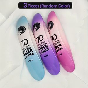3-delige 7D Wimpermascara Set - Waterdicht, Vlekvrij & Klontvrij voor Langere, Dikker Wimpers - Natuurlijke Look Zwart