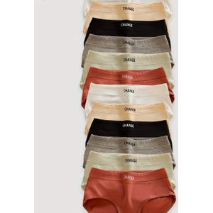 12 stuks Damesondergoed Kleur 'Slipjes met Naadloos en Middelhoge Taille'