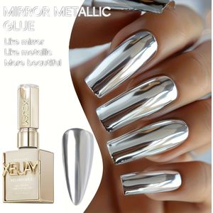 1 stuk 15ml Metallic Nagelgel Polish Nail Art Creatieve Elastische Metallic Schilderijlijm Tekening Glans Effect, Magisch Spiegelfeit, voor Manicure DIY