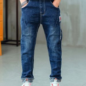 Jongens Denim Jeans voor Alle Seizoenen - Rechte Pijp Casual Jeans met Rood M