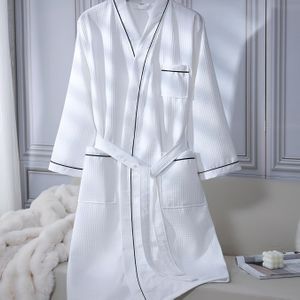Hotel badjas - Vier seizoenen wafelbadjas, absorberende sneldrogende badjas voor heren en dames, loungewear, kamerjas