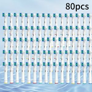 Elektrische tandenborstel vervangende komen in pakketten van 40 of 80, compatibel met Oral B modellen.