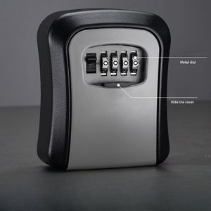 1pc Heavy-duty Waterproof Lock Box With Secure Combination Code - Pvc & Metal, Anti-theft With Hammer-proof Design, Ideal For Security, Door Locks For Home