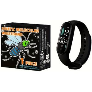 Elektronische Muggenwerende Polsband, Sportieve Muggenwerend, Fysieke Muggenwerend, Touchscreen, Modieus en Casual, Geschikt voor Mannen en Vrouwen, 1 stuk