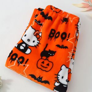 Sanrio Hello Kitty Plus Size Herfst/Winter Gevoerde Dikke Warme Beddenbroek met Print