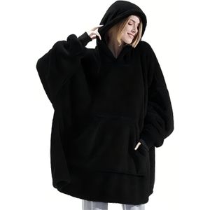 Extra Zacht en Rekbaar Polyester Fluweel Draagbare Deken Hoodie, Geschikt voor Volwassenen en Vrouwen, Perfect Cadeau-idee en Oversized Gezellige Sweatshirt, en Lichtgewicht