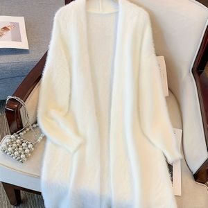 en Herfst Nieuwe Koreaanse Stijl Dames Loungewear Top, Middellang Losse V-Hals Vest Cardigan