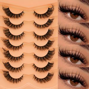 " Luxe 3D Pluche Kattenoog Vals Wimpers - Dikke, Zachte en Lichtgewicht, Geschikt voor Beginners | Meerdere Stijlen Herbruikbare Wimpers, Natuurlijke Fluffy Cosplay Make-up Tool