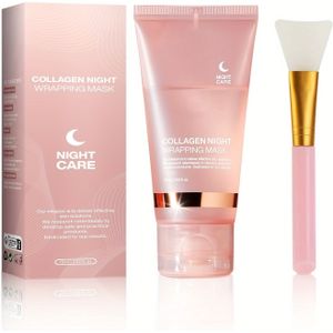 2.54Oz Collageen Gevulde Lichtfilm, Hyaluronzuur En Niacinamide Ingrediënten, Zachte En Elastische Textuur, Transparante Film Absorptie, Radiance Verhogend, Zacht Voor Alle Huidtypen, Geurloos