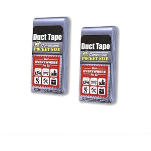 YITAPE Reis Zwart/ Tape - Pocket-formaat Platte Mini Rol - voor Reparatie Buiten Noodgevallen Knutselen, Draagbare Zilveren Tape Set - Essentieel voor Buiten Reparatie Noodgevallen.