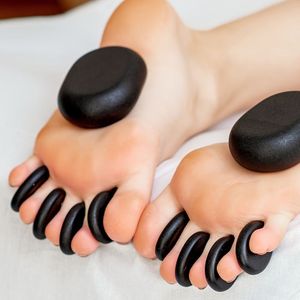 8/10 stuks Zwarte Ovale - Ideaal voor Hoofd, Lichaam en Voet - Perfect voor Salons en Thuisgebruik, Massagegereedschap
