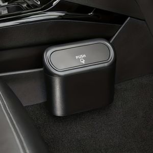 Compact Car Trash Can - Pvc, Fit, Essential Vehicle Storage Accessory