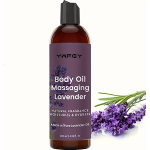 200ml Lavendel Massageolie voor Koppels - Niet Vettig, Niet Kleverige, Onweerstaanbaar Zijdezachte Body Oil met Natuurlijke Geur, Hydraterende Formule voor Alle Huidtypes