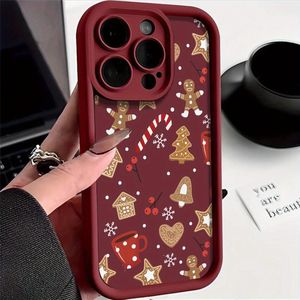 Een schattig kersttelefoon, schokbestendig en valbestendig, geschikt voor iPhone 11, 12, 13, 14, 15, 16, 17 Pro Max, Pro Plus en Air Series - een stijlvol en creatief nieuw ontwerp, telefoon.