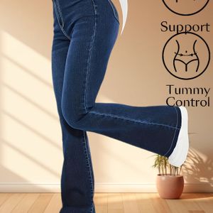 Blauwe Stijlvolle en Elegante Stretchy Skinny Jeans