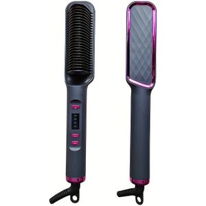 Rechttrek- en Krulkam, Salonapparatuur Hairstyling Tool Compact Gereedschap Professionele Kam Duurzame Constructie Hoogwaardige Kammen Haren Gladstrijker Elektrische Kapperdagelijks Thuisgebruik