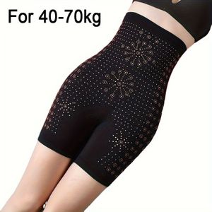 1pc High-Waisted Tummy Control Shapewear Shorts voor Vrouwen, Naadloze Body Shaper met Rug Gladstrijken, Gebreide Stof, Textiel Materiaal ≥80%, Handwasbaar, Dagelijkse Draag voor Alle Seizoenen