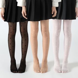 2/3/4-Pack Hartvormige Lichtgewicht Ademende Leggings voor Meisjes - Zachte Stretch Tights met Hartjespatronen, Casual Kleding voor Alle Seizoenen