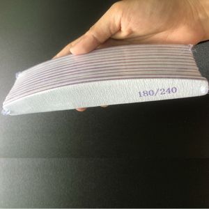 Professionele Nagelvijlen, Dubbelzijdige Emery Board voor Acrylnagels & Natuurlijke Nagels 180/240 Grit en 100/180 Grit Wasbare Nagelvijlen, 12-Pack Fijnkorrelige Nagelvijl