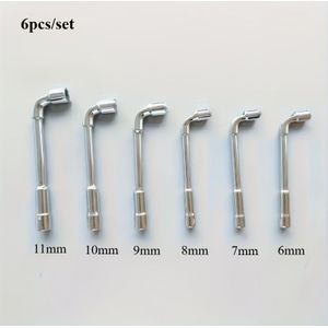 4/6pcs/set L-shaped Socket Wrench Set - Car Repair Tool With Hexagonal Socket - Mechanic's Hand Tool - Iron Alloy Body - Hardware Tool Set, Wrench Set.
