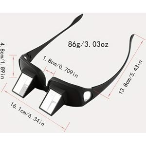 1 paar unisex brillen, geschikt voor tv-kijken, mobiel gebruik, ontspanning thuis of op kantoor - platte refractieve prisma lens, ideaal voor luie mensen