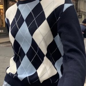 Plus Size, Dames Navy & Wit Geruit Jumpsuitpak - Elegante Ronde Hals Blouse, Medium-Stretch Draagbaar voor Kantoor, Semi-Formeel & Smart-Casual Outfits - Veelzijdig Navy/Wit/Geruit Kleurenpalet