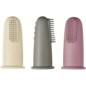 3 stuks Siliconen Zachte Vinger Tandenborstel, Siliconen Tandenreinigingsborstel, Veilige Mondverzorging, Kerstmis Halloween Thanksgiving Cadeaus