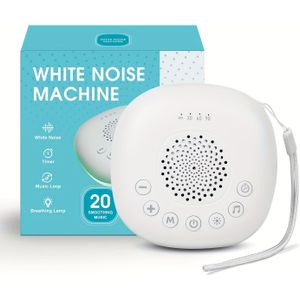 Mini Speaker, USB Witte Ruis Machine met Kalmerende Muziek, Volumecontrole, Timerinstellingen, 20 Rustgevende Geluiden, Mini Formaat Muziekspeler voor Thuis, Buiten en Reizen