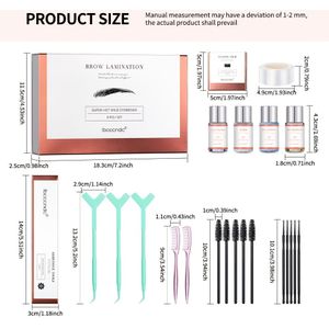 ibcccndc Wenkbrauw Laminatie | Voedende Keratine Formule voor Volle, Opgepompte Wimpers en Wenkbrauwen | Eenvoudige Applicatie, Permanente Resultaten, Salonkwaliteit Thuis, Inclusief Borstel