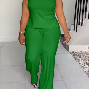 QF2364 Kleur Zomer Mouwloos Casual Pak