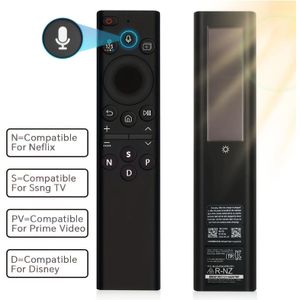 BN59-01385A Zonne-Energie Spraakafstandsbediening Vervanging voor for Samsung 2021-2022 Smart , Draadloze Oplaadbare met Spraak