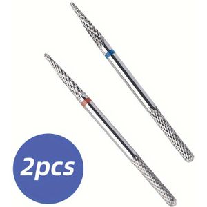 2 Stuks Multifunctionele Onder Nagel Dubbele Uiteinden Carbide Sharp Nail Gel Cuticle Remover Voor Nagel Voorbereiding Manicure Pedicure