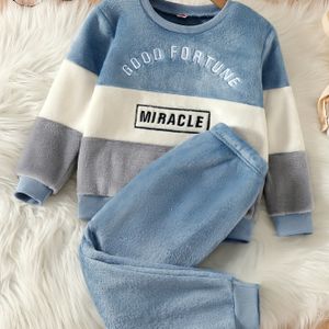 Jongens Winter Nieuwe Aankomst Dikke Warme Broek Set, Modieus en Stijlvol - Gevoerde Casual Tweedelige Outfit voor Kinderen, Perfect voor Buiten