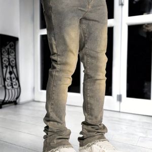 High-End Minimalistische Veelzijdige Gewassen Jeans voor Mannen
