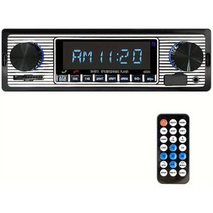1 DIN Autoradio Stereo FM Draadloze MP3 Audio Player met Handsfree voor Mobiele Telefoons, Digitale USB/SD en In-Dash Aux Input, Zonder Batterij