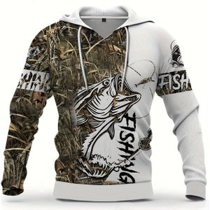 Casual Herensweatshirt Met Capuchon En 3D-print