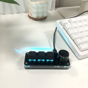 3 Toetsen 4 Toetsen Mechanisch Toetsenbord, Simpele Sfeer, Compact en Draagbaar, Ruimtebesparend Ontwerp voor Diverse 's, Gaming Toetsenbord, Gaming Accessoire