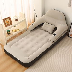 Inflatable Air Mattress With A Headboard And Pillows, Sofa Bed, Suitable For Indoor And Outdoor Use.