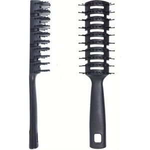 Ontwarrende haarborstel Gebogen ontluchtingskam voor mannen Kunststof retro oliekop Kapperskam