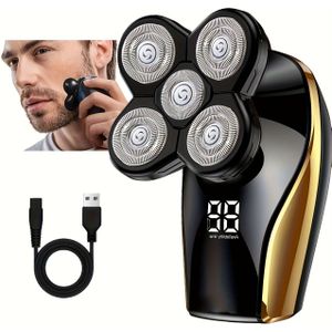 Herenscheerapparaat met LED-display - Draadloos oplaadbaar kale hoofdtrimmer, Verzorgingsset voor mannen, Perfect cadeau voor Vaderdag, Papa of Hem