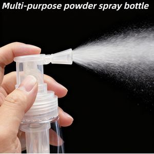 Lekvrije Poedersprayfles met Uitlopend Mondontwerp - Transparante Hervulbare Talkpoeder & Losse Poederdispenser, Draagbaar voor Gemakkelijk Spuiten van Verschillende Poeders