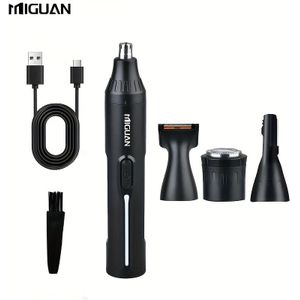 4-in-1 Professionele Grooming Kit, USB Oplaadbare - en Oorhaartrimmer, Baard- en Oogroer, Persoonlijke Verzorgingsgereedschap voor Mannen